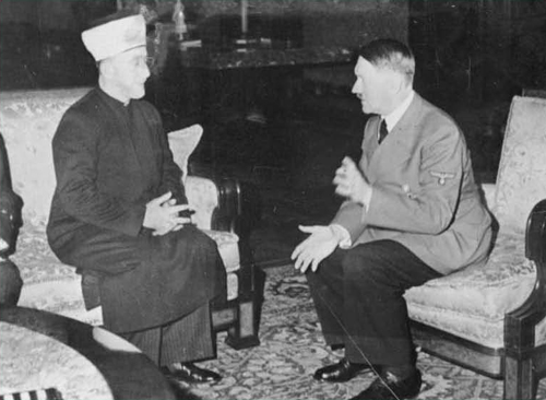Grand Mufti Haj Amin al-Husseini meeting Adolf Hitler in 1940. (Government Press Office)