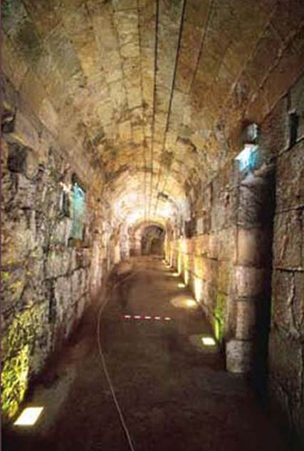 The access tunnel to the Western Wall Tunnel, which was uncovered for the entire length of its 488 meters. (courtesy of the Western Wall Heritage Foundation)
