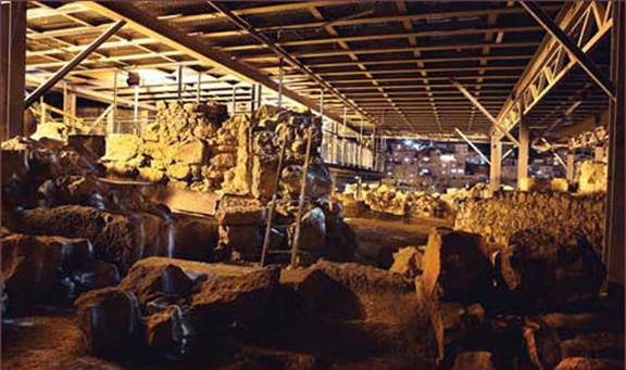 Possible remains of the palace of King David, according to archeologist Dr. Eilat Mazar. (Photo: Avi Balaban, courtesy of the City of David, Ancient Jerusalem archive)