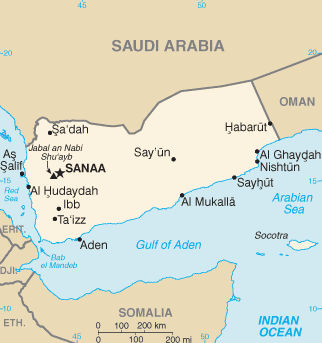A map of Yemen