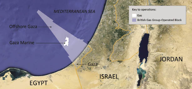  Israel and the Gaza Strip: Why Economic Sanctions Are Not Collective Punishment Map of Gazan offshore gas deposits, discovered February 2014.