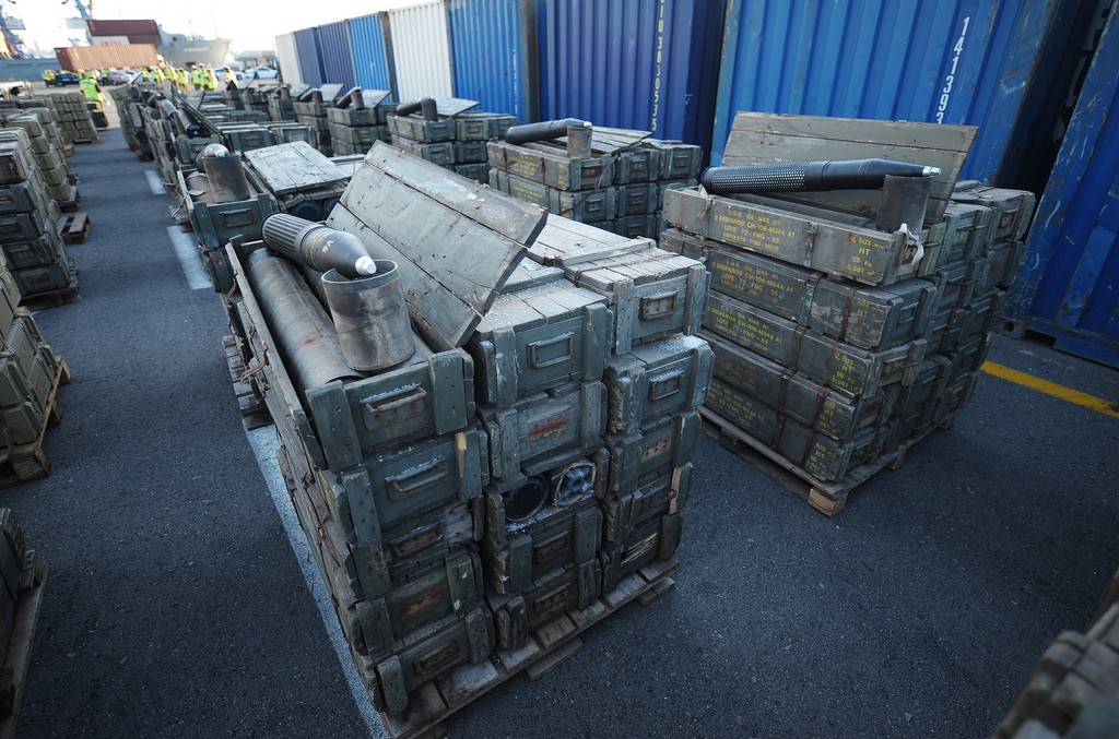 On November 4, 2009 the Israeli Navy seized the MV Francop cargo ship in the eastern Mediterranean Sea along with its 320-ton cargo of weapons allegedly bound from Iran to Hizbullah. (Photo credit: IDF Spokesman)