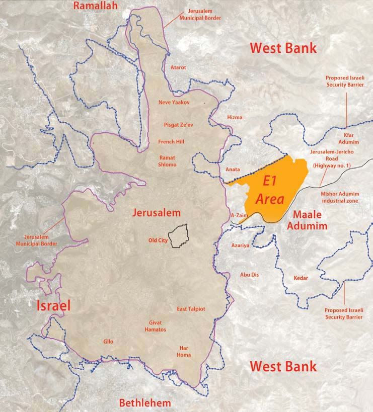 E1 Area Connecting Jerusalem and Maale Adumim